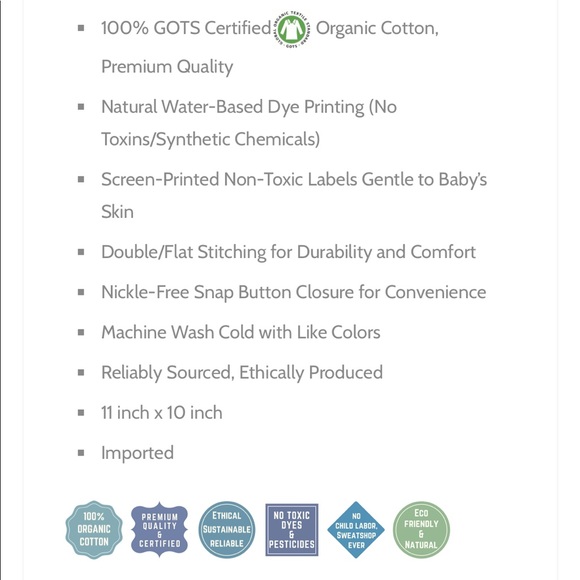 SET OF BABY UNISEX ORGANIC SS BODYSUITS (3-PC SET) - Picture 4 of 7